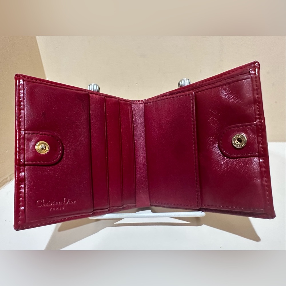 Christian Dior Bordeaux Women’s Bifold Trotter Wallet - Picture 7 of 13